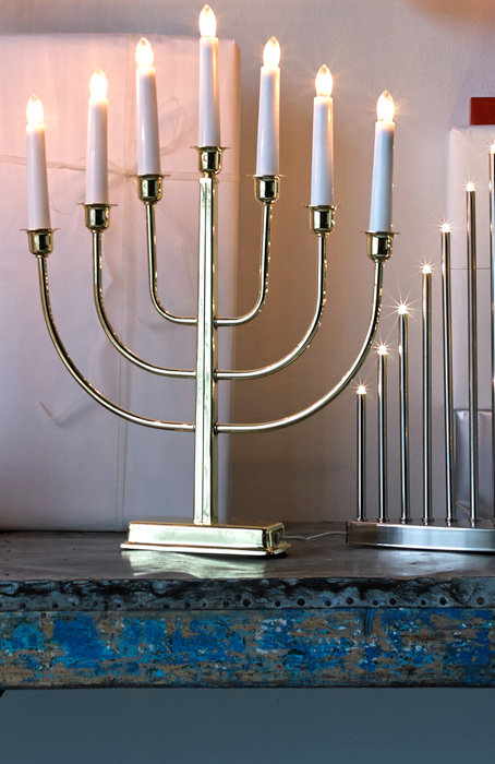 Adventsljusstake 7-armad Metall Mässing Konstsmide